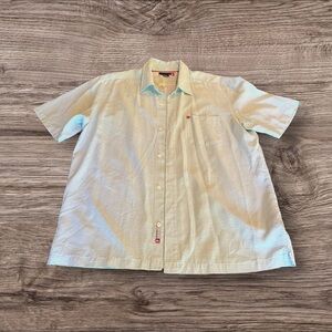 Quick Silver Men’s Button Up Shirt Size Large Short Sleeve Casual
